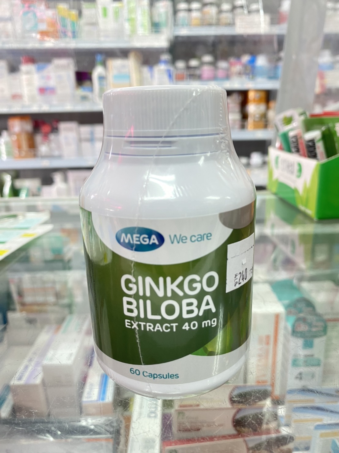 Ginkgo biloba Mega 60 เม็ด เมก้า วี แคร์ สารสกัดจากใบแป๊ะก๊วย