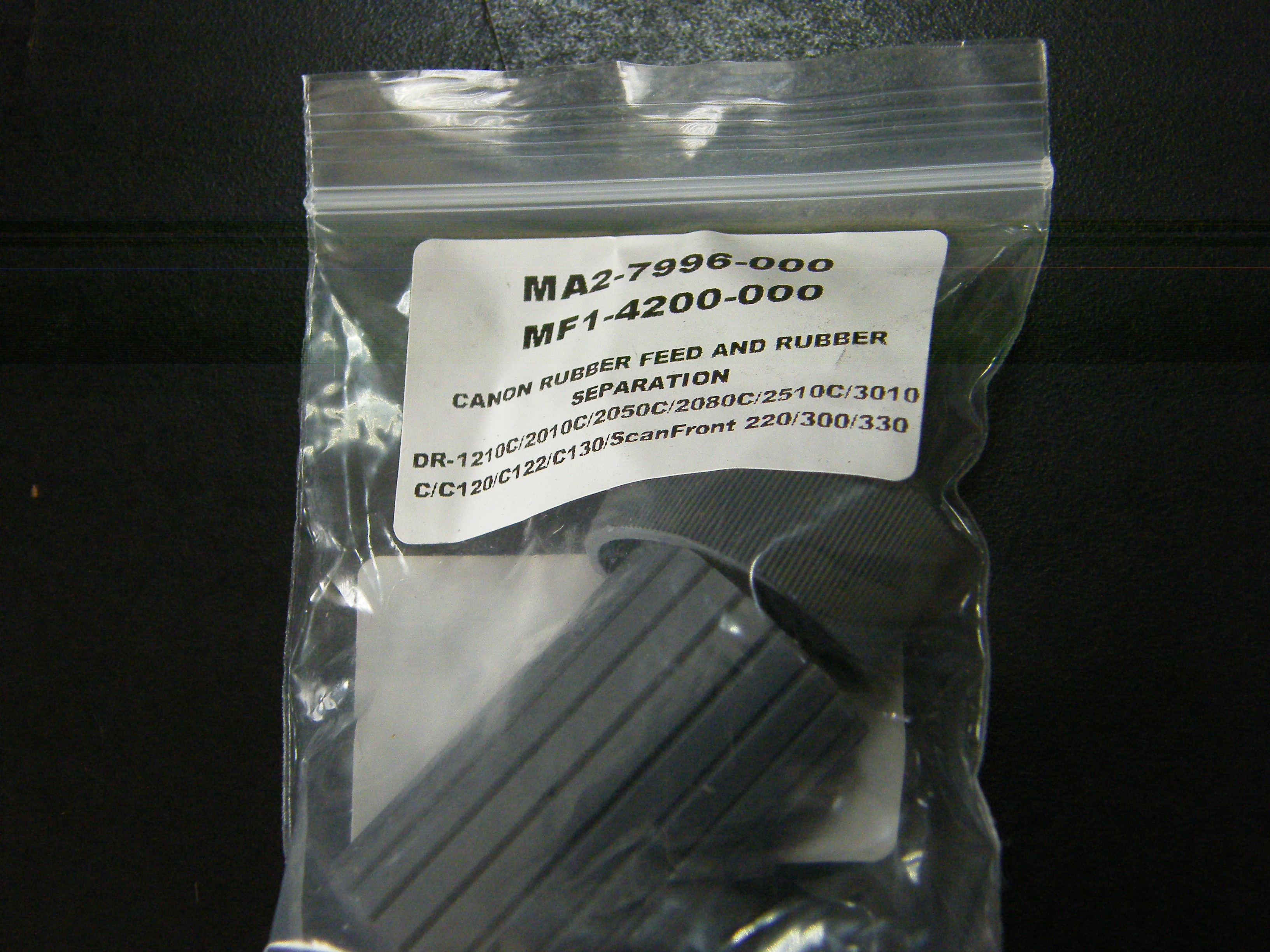 CANON 6759B001_A RUBBER FEED AND SEPARATION FOR CANON DR-C120/C122/C130/C220/C300/C330/2010C/2580C/3010C 350 กรัม