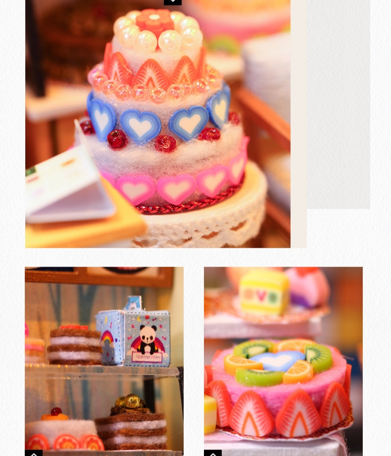 โมเดลจำลองร้านขายขนมเค๊กรุ่นใหม่ปี 2021ในสไตล์เบเกอรี่คลาสสิคสำหรับนักสะสมและนักDIY