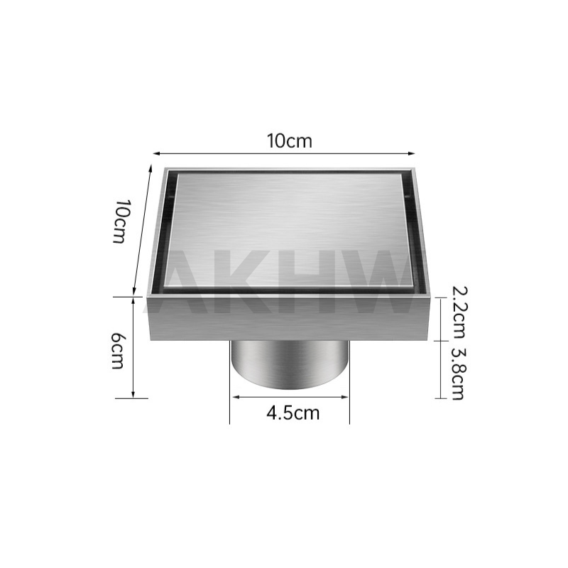 ฝาดูดส้วม/คลีนเอาท์ แบบเหลี่ยมมีฝาปิด KingsMan สแตนเลสทั้งชิ้น SUS304 แบบหนา แข็งแรง ไม่เป็นสนิม [ขายปลีก/ส่ง]