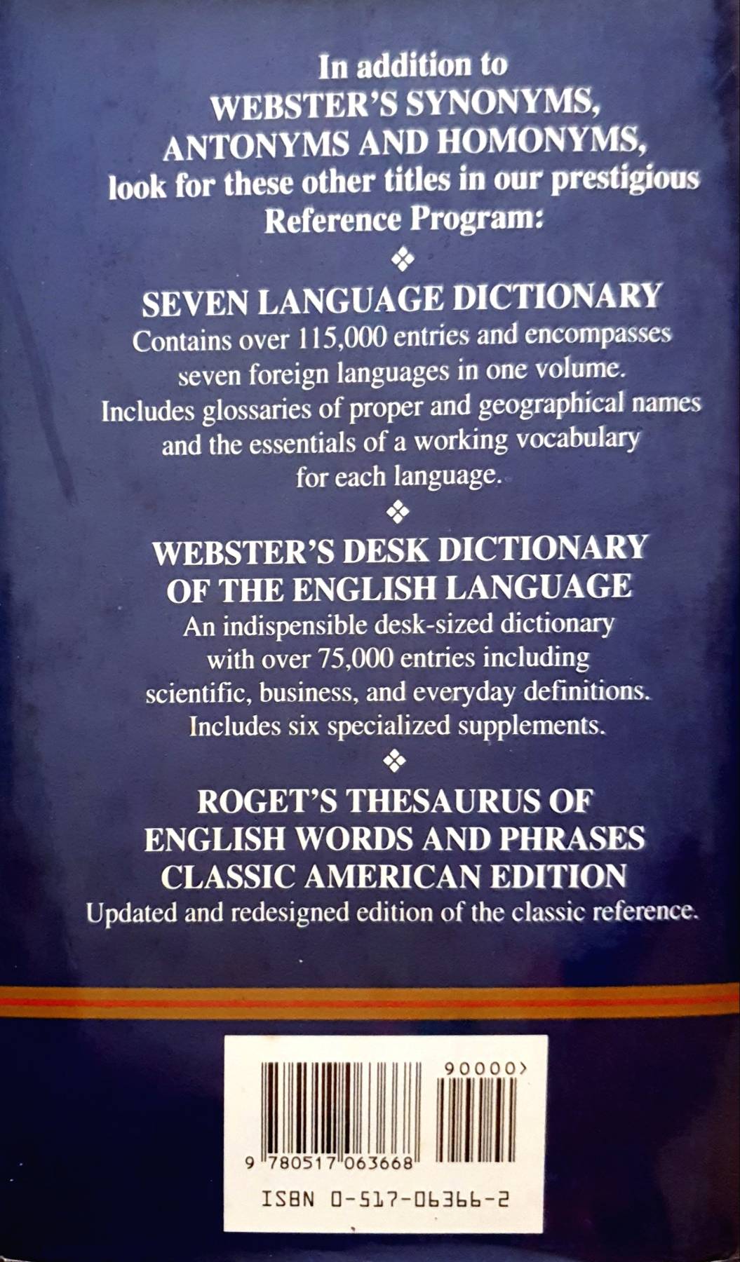 Webster's Synonyms, Antonyms, and Homonyms - Hardcover