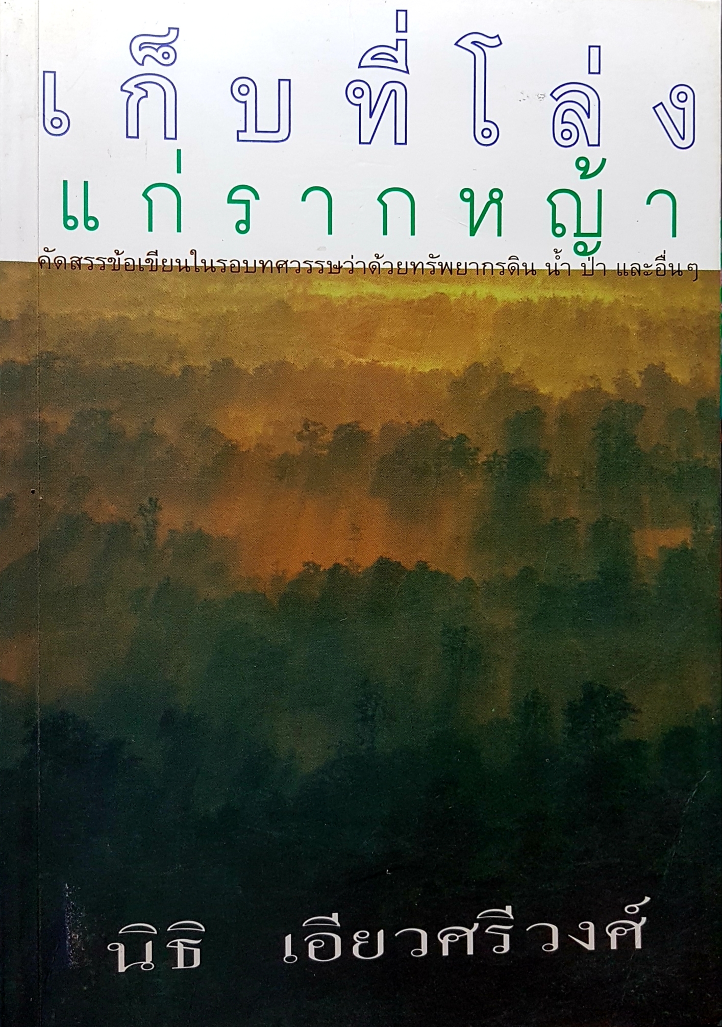 เก็บที่โล่ง แก่รากหญ้า คัดสรรข้อเขียนในรอบทศวรรษว่าด้วยทรัพยากรดินน้ำป่าและอื่นๆ นิธิ เอียวศรีวงศ์