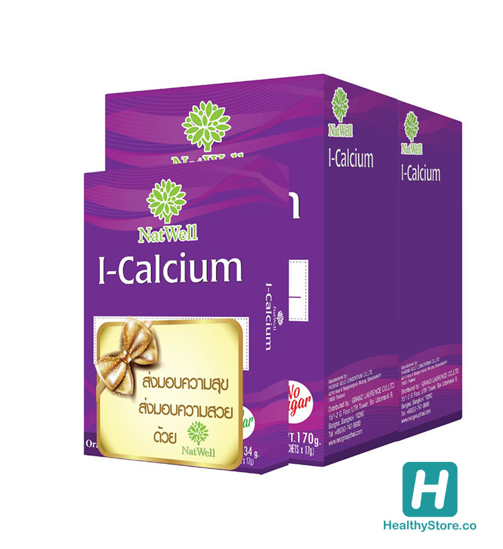 Natwell I-Calcium บำรุงกระดูก ข้อเสื่อม 10 ซองx2กล่อง แถม2ซอง