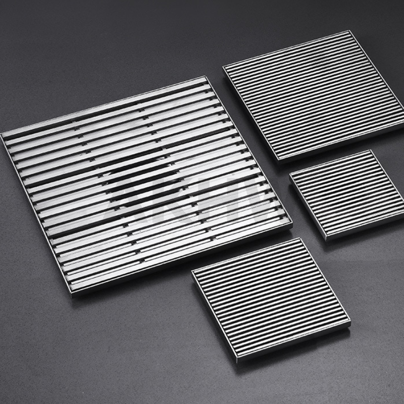 ตะแกรงน้ำทิ้ง ลายเส้นตรง KingsMan ตะแกรงกันกลิ่น วัสดุสแตนเลสหนา SUS304 ไม่เป็นสนิม [ขายปลีก/ส่ง]