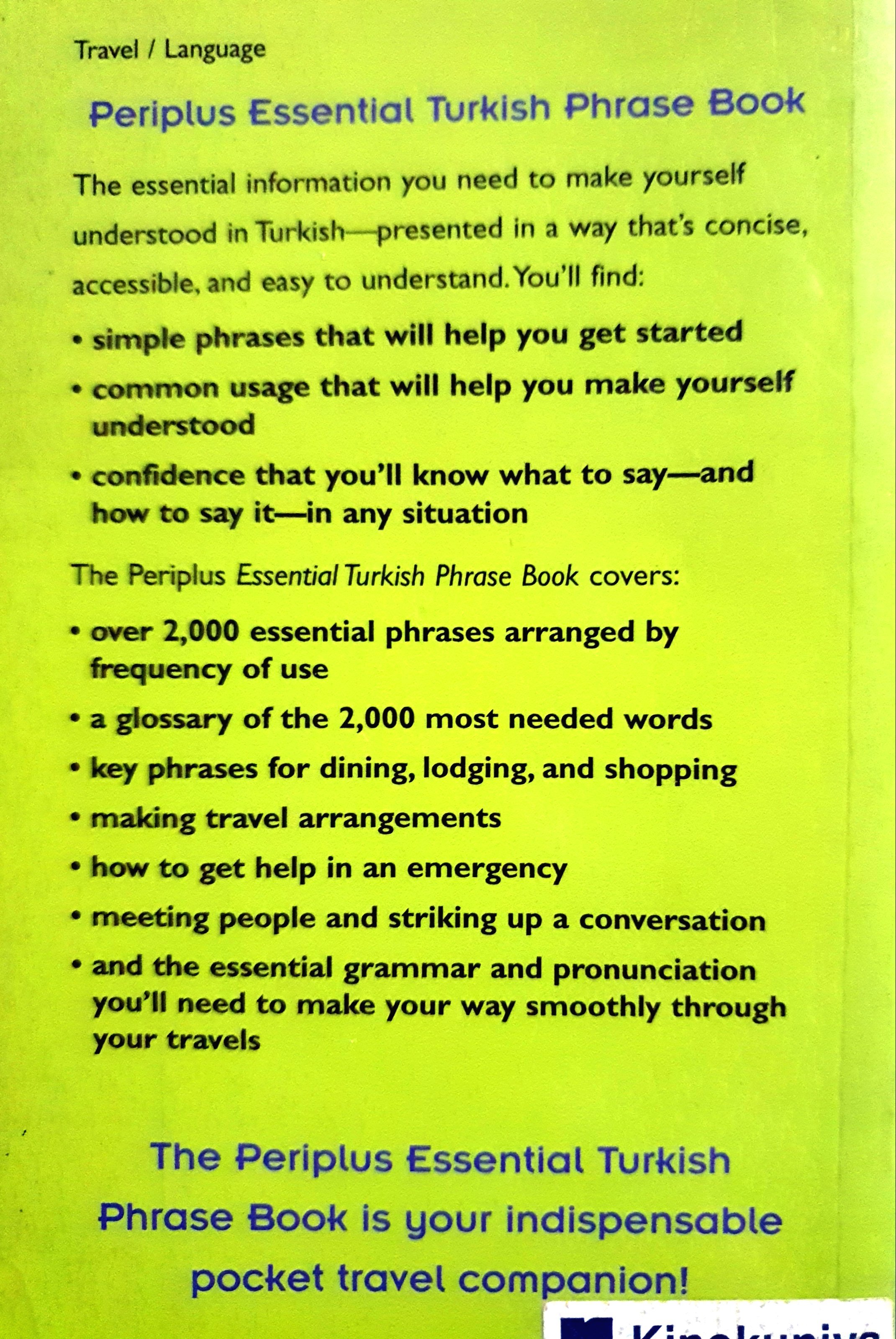 Essential Turkish Phrase Book (Periplus Essential Phrase Books)