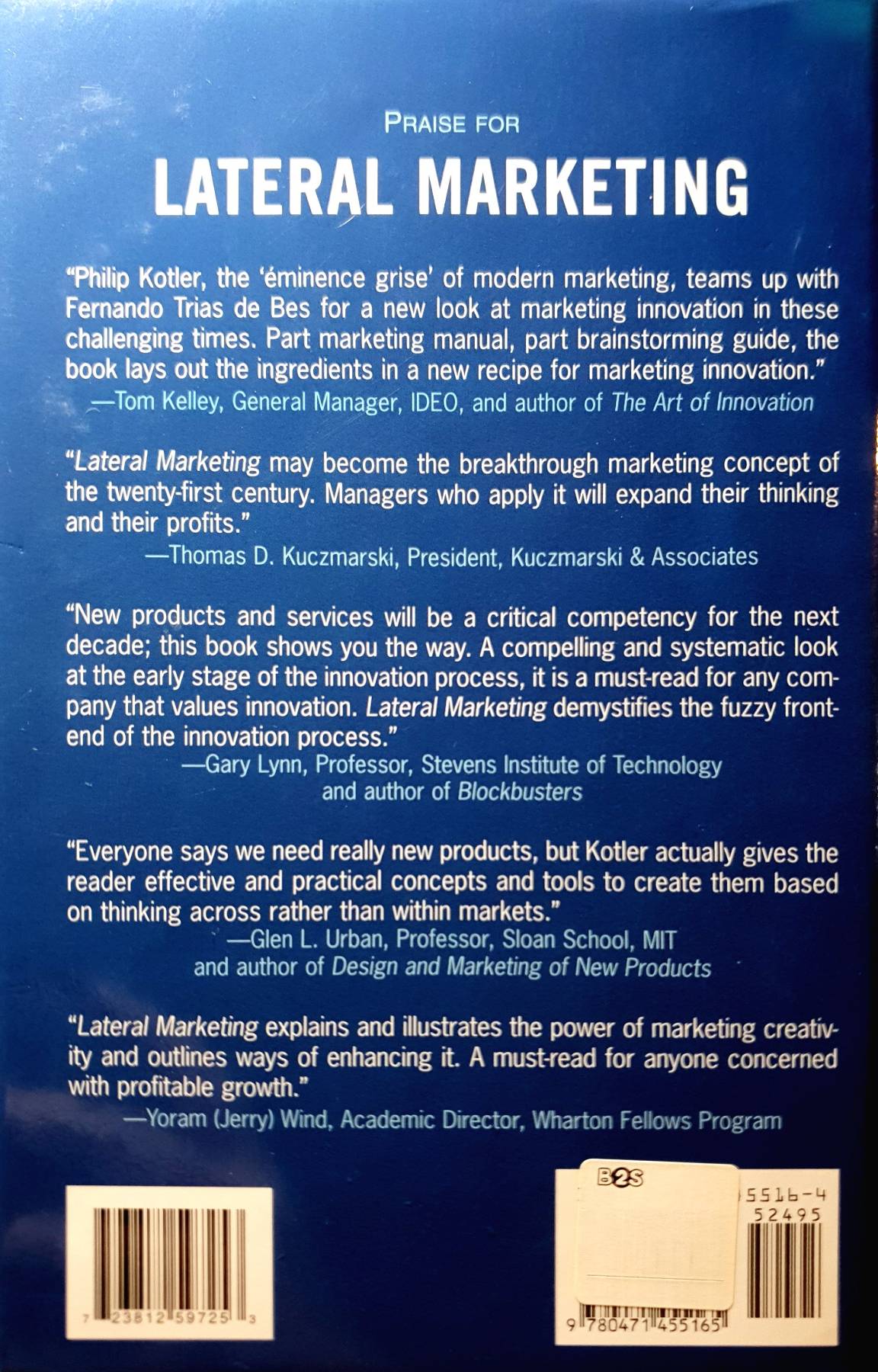 Lateral Marketing : New Techniques for Finding Breakthrough Ideas : Philip Kotler