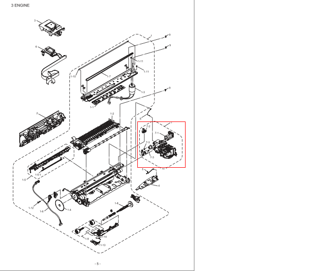 Brother LS6544001 MAINTENANCE UNIT ASSY (SP) FOR BROTHER DCP165C/J125/135W/220/265W/410/415W/515W/่J140W 1,700 กรัม