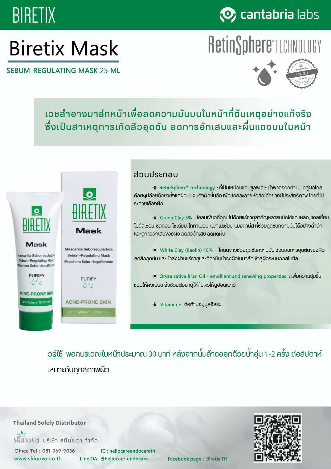 BIRETIX MASK - มาส์กรักษาสิว จบทุกปัญหาสิวด้วยมาส์ก
