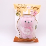 สกุชชี่แบรนด์บันนี่คาเฟ่ขวดนมรูปหมีสีชมพูbunny cafe pink