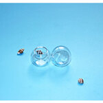 โหลแก้วจิ๋วสำหรับงานปั้นจิ๋วจากดินไทย วัสดุจากแก้วเป่าสีใสงานเกรดเอ