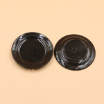 จานสีดำจิ๋วถ้วยใส่ข้าวญี่ปุ่นจิ๋วสำหรับงานปั้นดินไทยจิ๋ว เหมาะสำหรับจัดร้านอาหารญี่ปุ่นจิ๋วจากดินปั้นจิ๋ว