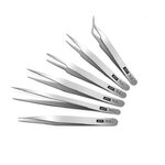 เครื่องมืองานดินปั้นจิ๋ว จิวเวลรี่DIY อุปกรณ์กาวคริสตัลฟิล์มหดแบบทำมือ แหนบเครื่องประดับแบบข้อศอกตรงที่ทาสีด้วยมือ