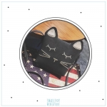 กระเป๋าสะพายสำหรับเด็กหญิงสีดำสำหรับใส่ไปในทุกโอกาสลายแมวเหมียว BLACK CAT HIT GIrly berry