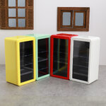 โมเดลจำลองตู้เย็นช่องแช่แข็งเรืองแสงขนาดเล็ก เครื่องใช้ในครัว บ้านตุ๊กตา เฟอร์นิเจอร์ ฉากตกแต่ง ของเล่นขนาดเล็ก