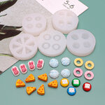 แม่พิมพ์ซิลิโคนเค้กช็อกโกแลตกระต่ายจิ๋วSmall Candy Whistle Sugar Mini M Bean Bunny Shoes Hairball Cheese DIY