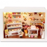 โมเดลจำลองร้านขายเบเกอรี่จิ๋วแสนหวานสำหรับงานDIY ประดิษฐ์บ้านจิ๋วจำลอง cake diy style europe