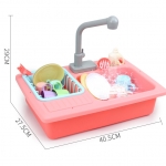 ของเล่นเด็กบทบาทสมมติของเล่นอ่างล้างจานสีพีชงานน่าเล่นน่ารักสำหรับเด็ก