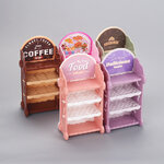 ชั้นจิ๋วแบบจำลองมินิชั้นวางขนมตู้ไวน์ชั้นวางอาหารเครื่องประดับอาหารขนาดเล็กของเล่นเล่นบ้านชั้นเก็บ