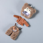 ชุดตุ๊กตาลิงน้อยสีน้ำตาลน่ารักOb11 เสื้อผ้าเด็กชุด bjd12 จุดเสื้อผ้าเด็ก 14cmGSC ชุดหมวกที่ถอดออกได้