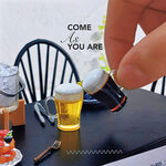 โมเดลเบียร์ในแก้วจิ๋ว งานจำลองเสมือนจริงob11 บ้านตุ๊กตา diy อุปกรณ์จิ๋ว โมเดลเบียร์ดำ สีเหลือง เบียร์จิ๋ว ของเล่นตกแต่งฉากเบียร์ I355