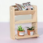 ชั้นไม้จิ๋วสำหรับวางของจิ๋วหนังสือผิวหรือนำไปประดับห้องตุ๊กตาจิ๋ว