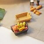 ตะกร้าจิ๋วจำลองสำหรับใส่ขนมปังจิ๋วจากดินปั้นอาหารจำลอง1:12 อุปกรณ์เสริมบ้านเด็กของเล่นรุ่นจิ๋ว ob11 สร้างสรรค์ตะกร้าเก็บของตกแต่งจำลองมินิตะกร้า