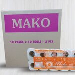 กระดาษทิชชู ม้วนเล็ก MAKO (100 ม้วน/ลัง)