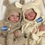 ตุ๊กตาเด็กจำลองเด็กแรกเกิดน้อง Snowy Reborn Doll NPK CREAM เบบี๋น่ารักเสมือนจริงน้องหลับตาหมวกหมีน่ารักจำลอง