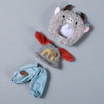 ชุดตุ๊กตาแกะน้อยสีแดงOb11 เสื้อผ้าเด็กชุด bjd12 จุดเสื้อผ้าเด็ก 14cmGSC ชุดหมวกที่ถอดออกได้ขายส่ง