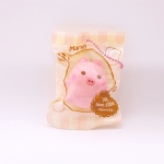 สกุชชี่รูปหมูขนาดจิ๋วสีชมพูไม่มีขนตาห้อยปลั๊กกี้และโซ่ไข่ปลาสีชมพู squishy แท้