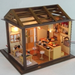 โมเดลจำลองร้านขายซูชิญี่ปุ่นเป็นงานDIY DOLLHOUSE สำหรับนักประดิษฐ์
