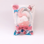 สกุชชี่แท้ธีมไข่บันนี่สีชมพูแบรนด์บันนี่คาเฟ่แท้