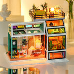 โมเดลบ้านจำลองแนวกระจกรอบบ้านเป็นแบบบ้านทันสมัยมาพร้อมจุดชมวิวชั้นบนห้องนั่งเล่นสำหรับนักสะสมโดยเฉพาะ