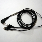 Cord Y3/3 สายลำโพงเครื่องช่วยฟัง รับฟังหู 2 ข้าง แบบ 3 ขา ถักเกลียว สีดำ