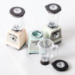 ของจิ๋วชุดเครื่องคั้นน้ำผลไม้จิ๋วบ้านตุ๊กตา ครัวอาหารเช้า กาแฟ เตาอบระบบเครื่องกลไฟฟ้า หม้อหุงข้าว อาหารจิ๋ว โมเดลของเล่น