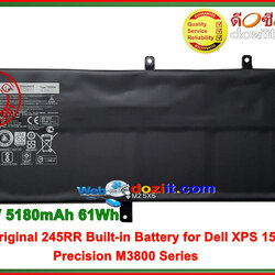 แบตเตอรี่แท้ Original - T0TRM Battery For Dell XPS 15 9530 9535 Precision M3800 Series Laptop Battery 11.1V 5180mAh 61Wh