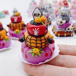 5 pieces/set Miniature Halloween Cake 3 layer