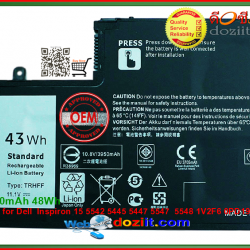 แบตเตอรี่ Dell Inspiron 15 5542 5445 5447 5448 5545 5547 5548 N5447 N5547, Latitude 3450 3550 Laptop Battery TRHFF 1V2F6 0PD19 86JK8 3800mAh