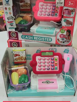 แคชเชียร์ เครื่องคิดเลขใช้ได้จริง ของเล่นเสริมพัฒนาการ ชุดขายของ