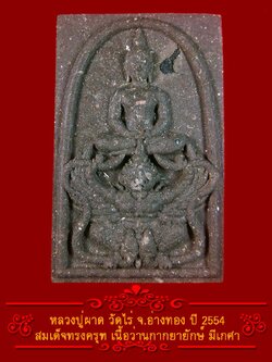 (11) พระสมเด็จทรงครุฑ หลวงปู่ผาด วัดไร่ ปี 2554 เนื้อว่านกากยายักษ์