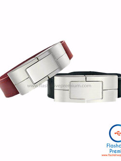 แฟลชไดร์ฟริสแบนด์ หนัง (Leather Flash Drive)