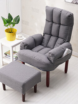 โซฟาปรับนอน เก้าอี้โซฟา เก้าอี้ปรับนอน เก้าอี้ปรับระดับ เก้าอี้เอนหลัง เก้าอี้เอนนอน เก้าอี้พักผ่อน โซฟาเดี่ยว เก้าอี้พับได้ แถมฟรี ที่พักเท้า HC-045