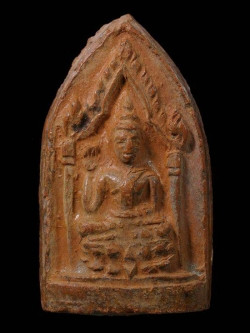 พระขุนแผนพุทธกวัก หลวงพ่อเต๋ คงทอง วัดสามง่าม ปี2503 พิมพ์นิยมหลังมีขีด