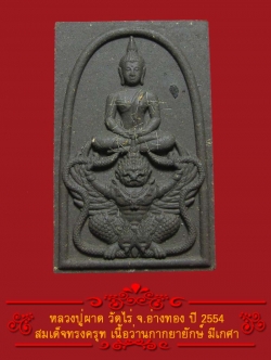 (3) พระสมเด็จทรงครุฑ หลวงปู่ผาด วัดไร่ ปี 2554 เนื้อว่านกากยายักษ์