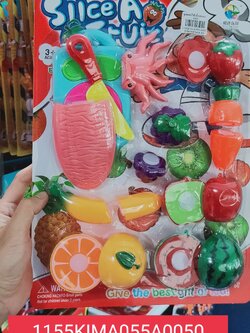 ปลาหมึกตัด ผลไม้ ปลาตัด ของเล่น ชุดผลไม้ตัดแผง