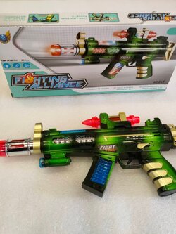 ปืนใส่ถ่าน มีเสียงมีไฟ ของเด็กเล่น