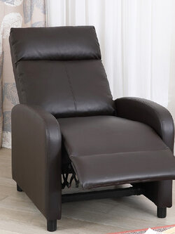 โซฟาหนังเทียม โซฟาหนัง เก้าอี้โซฟา เก้าอี้ปรับระดับ โซฟาเดี่ยว เก้าอี้ปรับเอนนอน เก้าอี้เอนนอน โซฟาพักผ่อน เก้าอี้เอนหลัง HC-052 (สีน้ำตาลเข้ม)