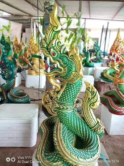 พญานาค สีเขียว รุ่นเก็บทรัพย์เงินล้าน