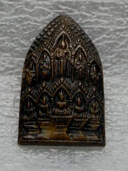 พระเจ้า ""สิบทัศน์ "" หลวงพ่อเงิน วัดดอนยายหอม สร้างปี 2512 เป็น พิมพ์เล็ก มีบัตรรับรอง /4