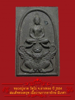 (5) พระสมเด็จทรงครุฑ หลวงปู่ผาด วัดไร่ ปี 2554 เนื้อว่านกากยายักษ์